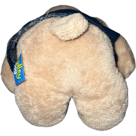 Dudley Dog with Denim Jacket 12" Card Factory Soft Toy Plush Comforter NEW - Picture 5 of 7